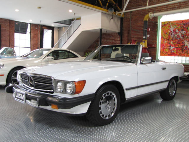1987 mercedes-benz 560 sl 65838 miles white convertible 5.6l 8 cylinder automati