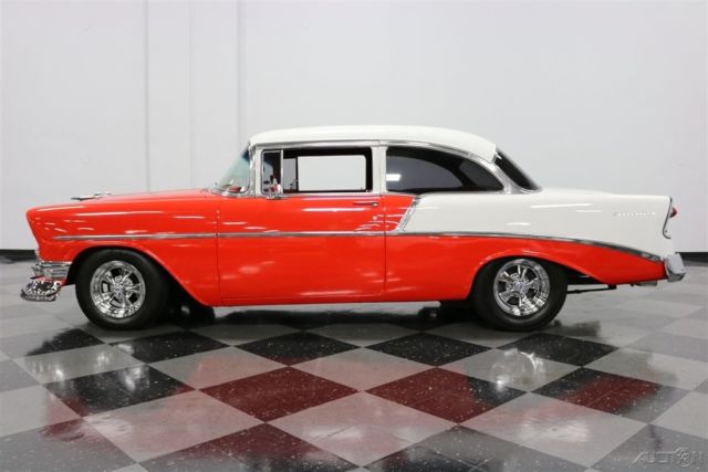 383 stroker air conditioning red white chevy 210