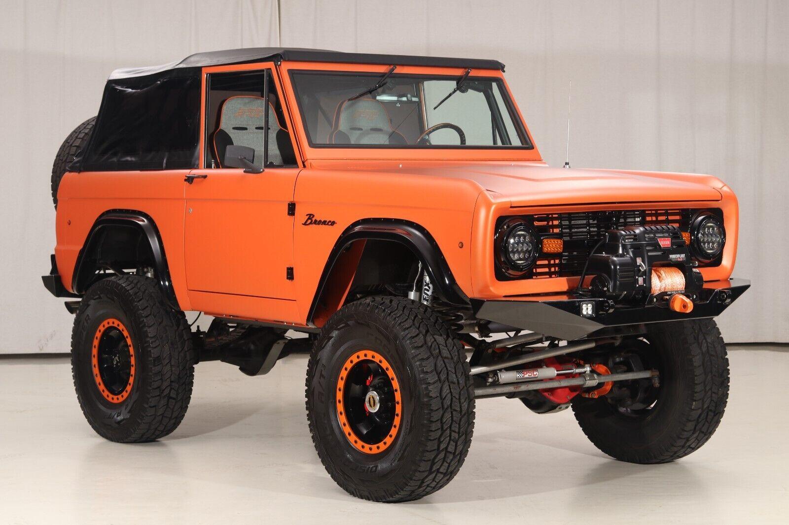 1977 ford bronco flat harley orange paint