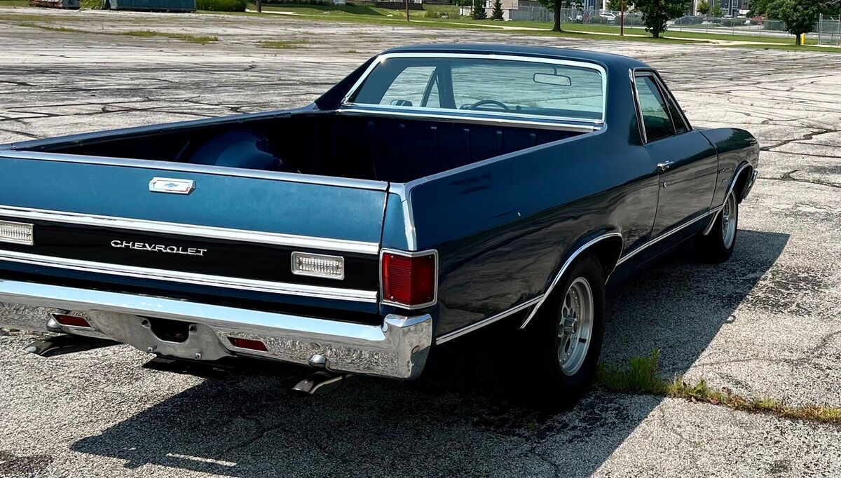 1970 chevrolet el camino pickup blue rwd automatic custom