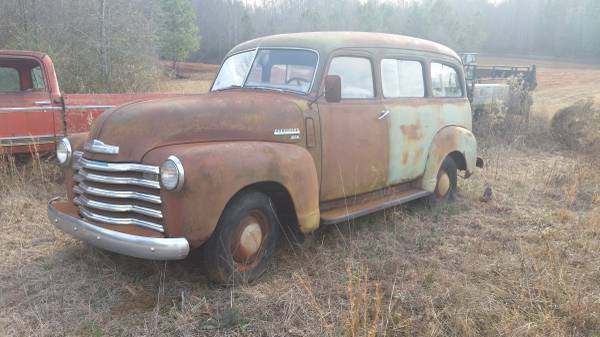 no reserve! very rare, largely complete unmolested 1949 chevrolet suburban