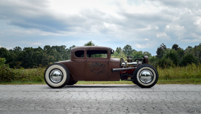 1931 ford model a hot rod patina rat street 5 window chopped channeled air ride