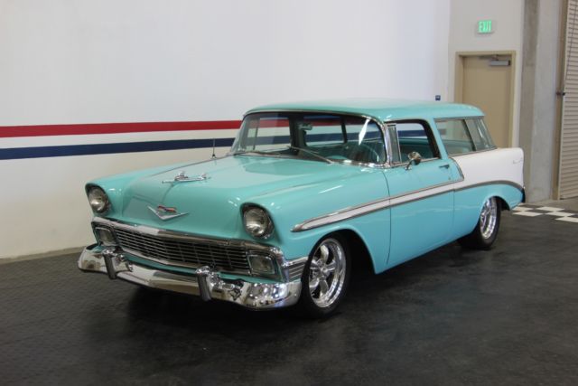 1956 chevrolet nomad -with a big block engine under the hood!