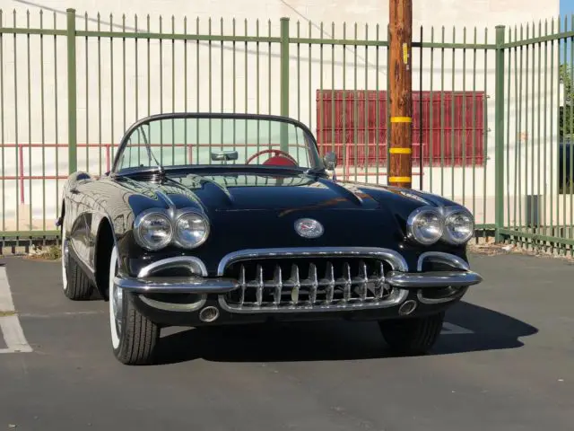 1960 chevrolet corvette c1 black on red