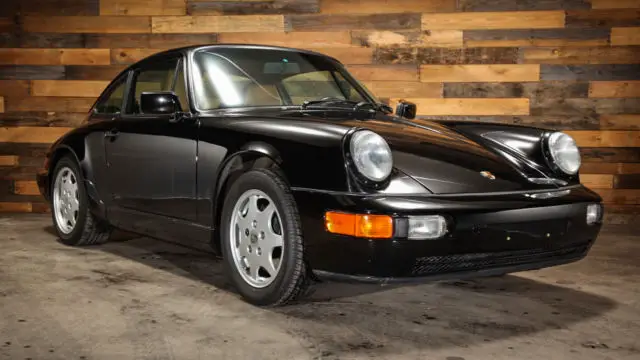 1990 porsche 911 964 c2 coupe 5-speed 2-owner bone stock black/tan clean wow!!!