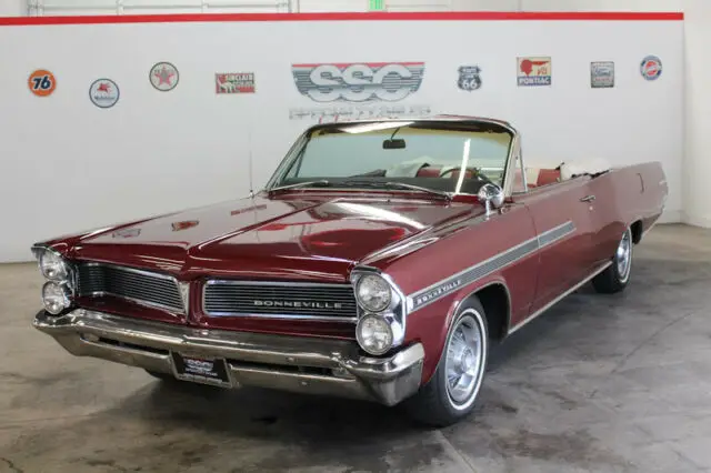 1963 pontiac bonneville 13206 miles burgundy convertible