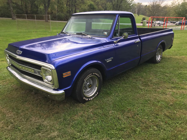1969 chevy custom c-10 pickup 454 big block v8 turbo automatic classic cruiser