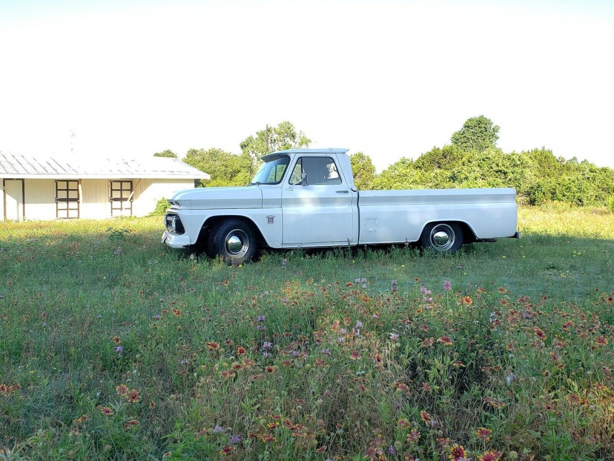 1964 chevrolet c10 pickup white 4 spd. ps pb low reserve, great driver. 283 / v8