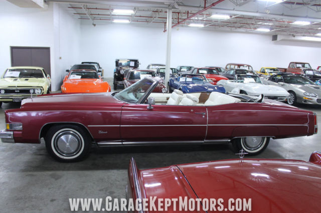 1974 cadillac eldorado cranberry firemist 500 v8 38,319 miles