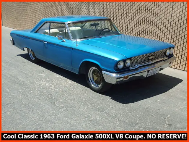 rare cool classic 1963 ford galaxie 500xl. buckets + console+ wires. no reserve!