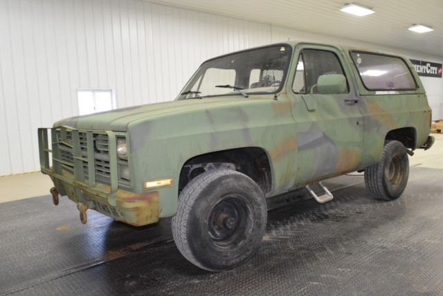 1984 military chevy blazer square body truck k5 d10 diesel. no reserve!!!