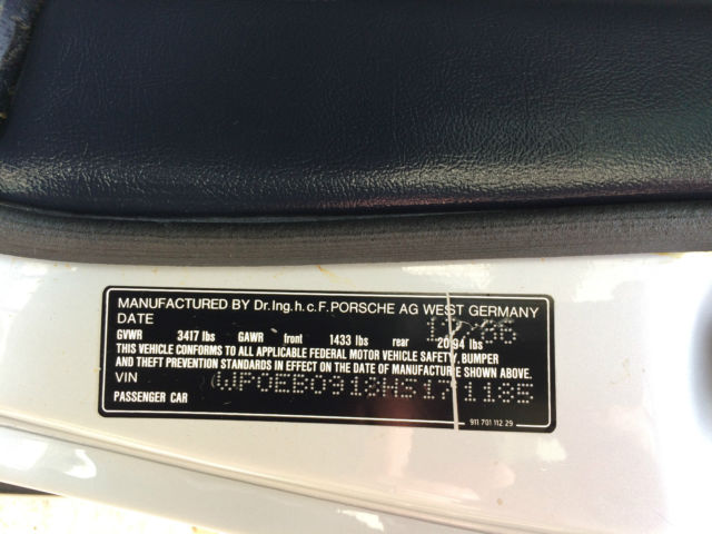 air cooled, g50, silver metallic over dark blue leather, low miles 2 owner