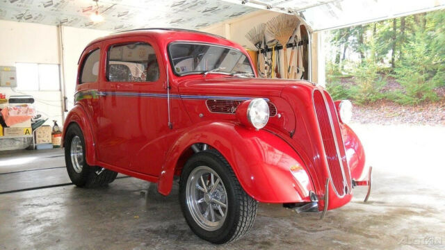 1948 ford anglia 2-door all steel street rod, kse 355 v8 4l6oe tranny no rust