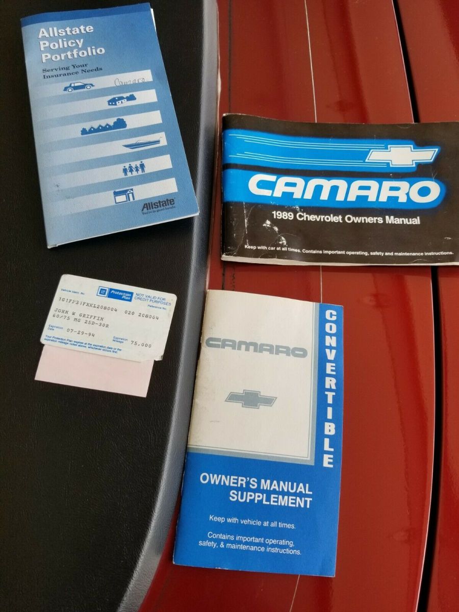 1989 camaro iroc-z convertible....5spd....15870 original miles.....2 owner
