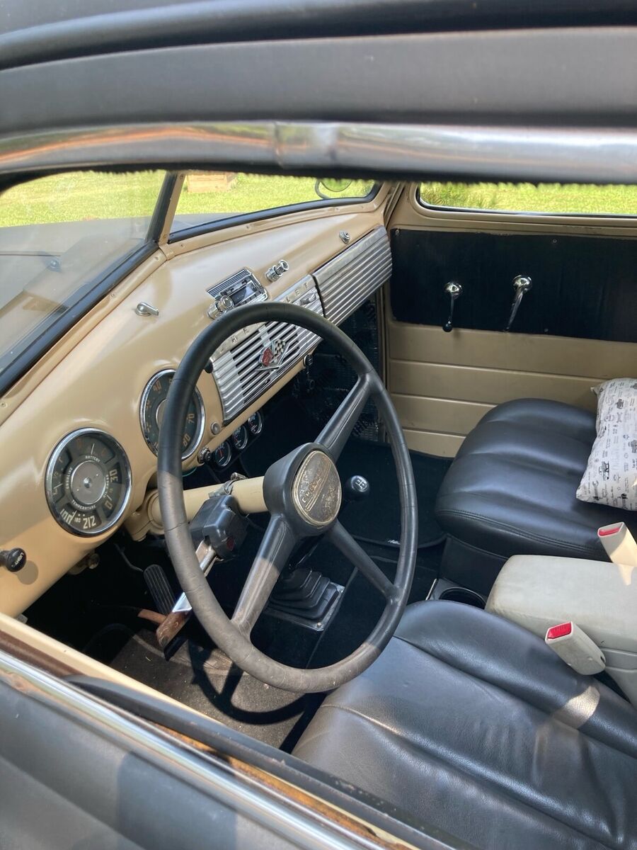 1951 chevrolet 3100 pickup black rwd manual five window