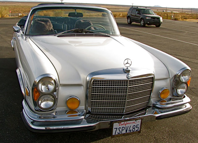 mercedes 1970 280se 3.5 convertible conversion ca car no rust pearl white !!!!!