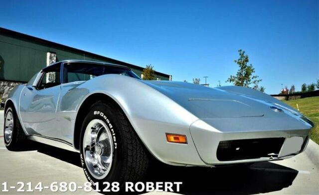 1974 chevrolet corvette c3 v8 350 t-tops matching numbers engine 500 miles silve
