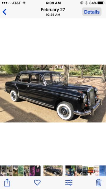 1959 mercedes 220s 4 door black