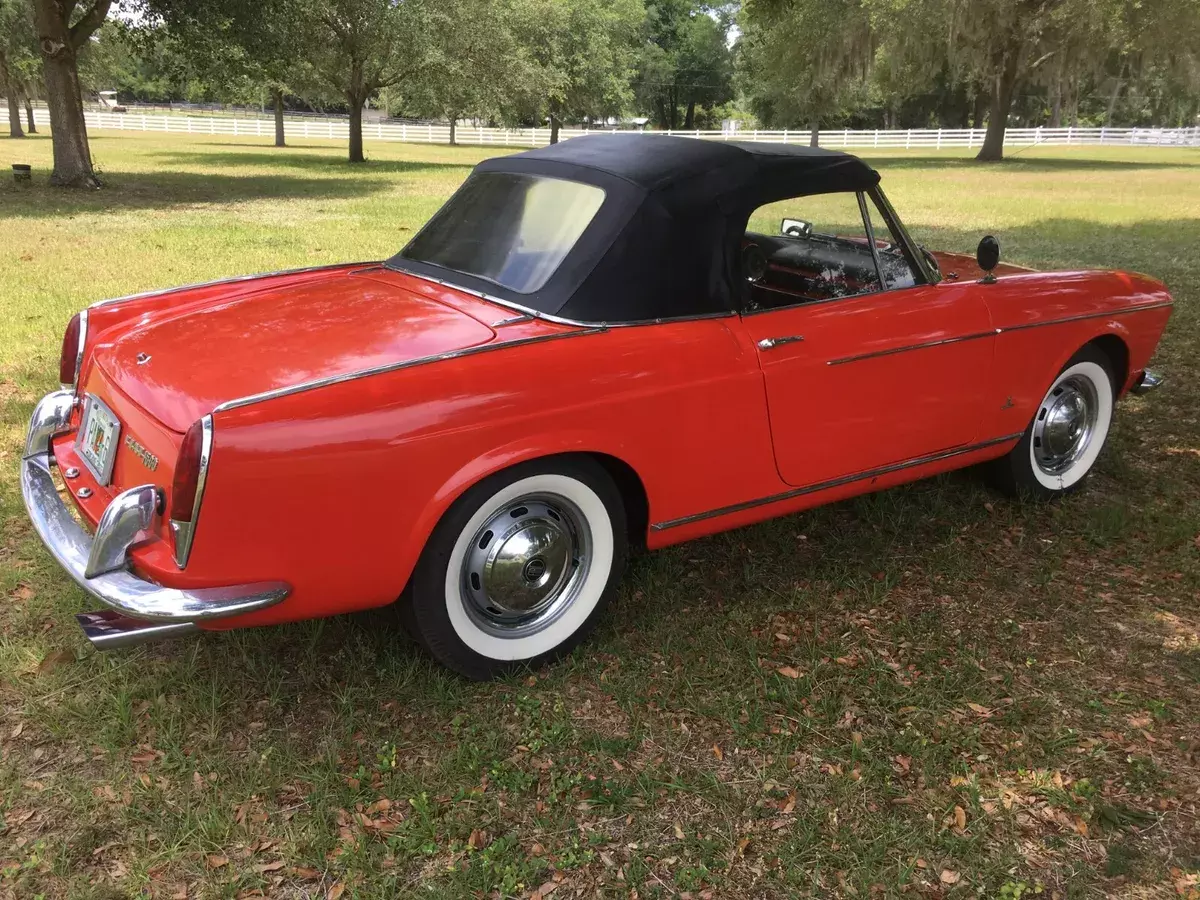 1966 fiat 1500 cabriolet ( black plate california car)