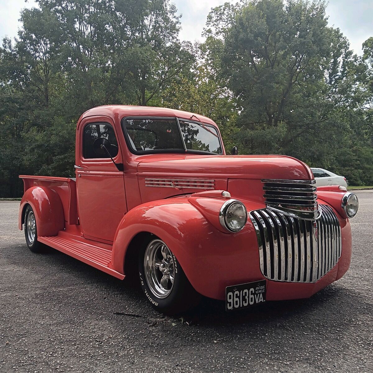 1946 chevrolet half ton pickup orange rwd automatic step side