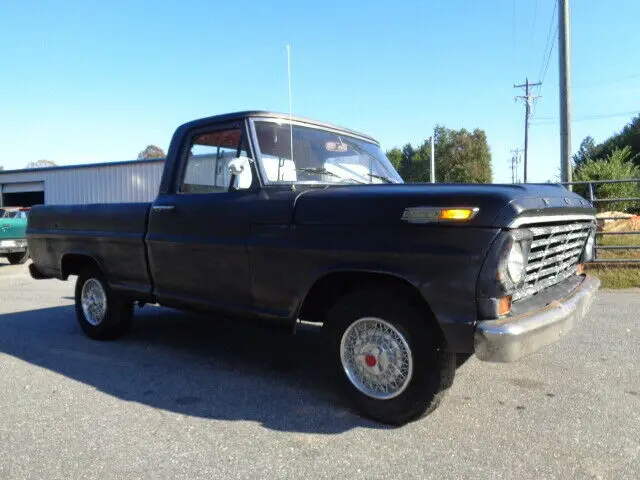 1967 ford f100 short bed custom cab 3 speed project