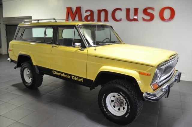 1978 jeep cherokee chief 38747 miles yellow 360 cid automatic