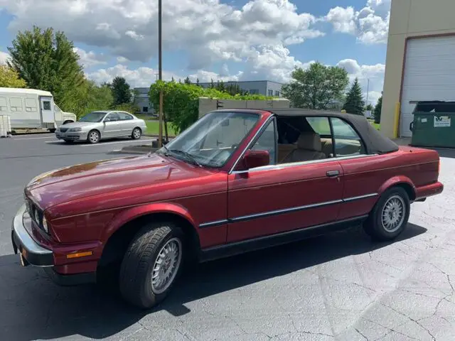 1991 bmw 325i convertible calypso red