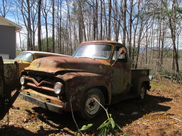 1955 & 1953 ford f-100 original v8 shortbeds barn find hotrod ratrod antique