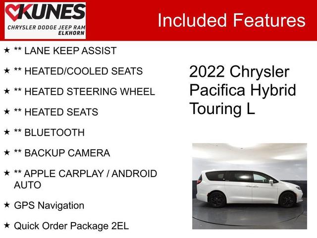 2022 chrysler pacifica hybrid touring l