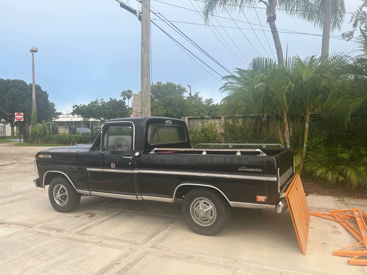 1968 ford f100 pickup black short bed
