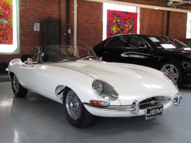 1963 jaguar xke 7637 miles white convertible 3.8 litre 6 cyl 4-speed manual