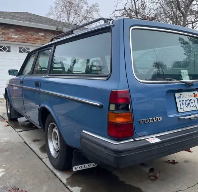 blue 1985 volvo 240 dl wagon