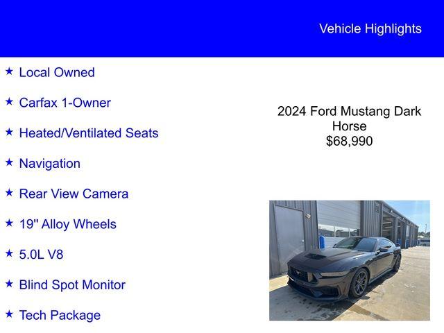2024 ford mustang dark horse