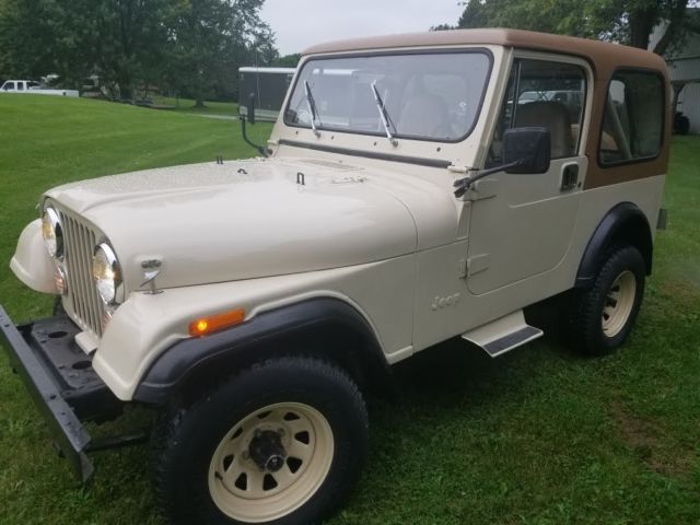 1985 jeep cj7 ultra mint hard top model beige 37191 original miles