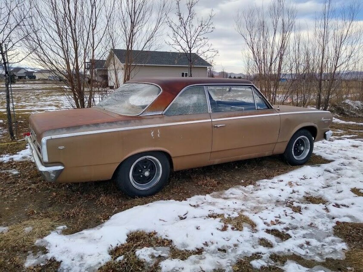 1966 amc rambler american rare 290 v8 4 speed 2 door coupe survivor barn find nr