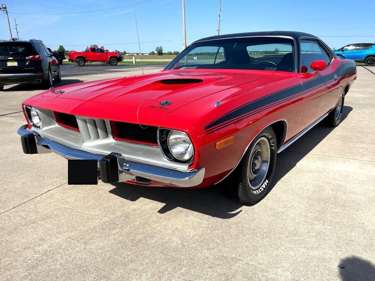 1973 plymouth cuda 41382 miles red coupe 8 automatic