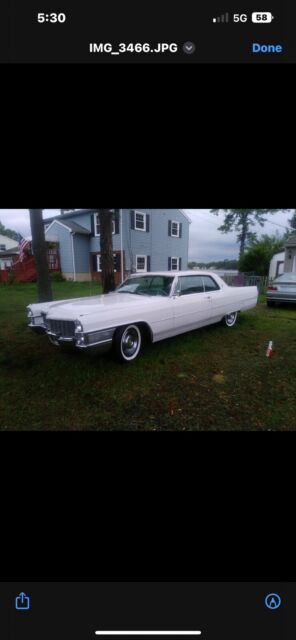1965 cadillac deville coupe coupe white rwd automatic deville
