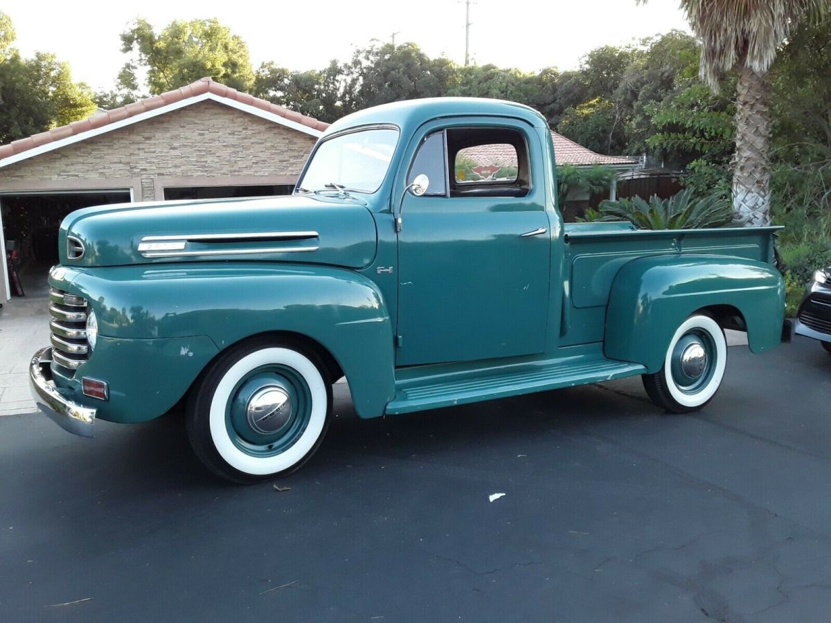 1950 ford f-1 pick up, green