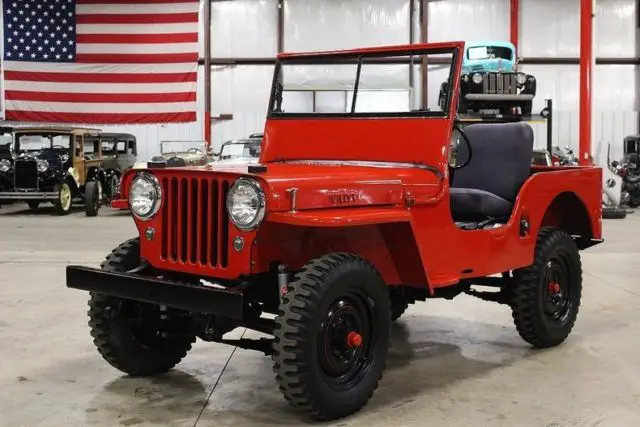 1948 willys jeep cj-2a 495 miles red jeep 2.2l i4 manual
