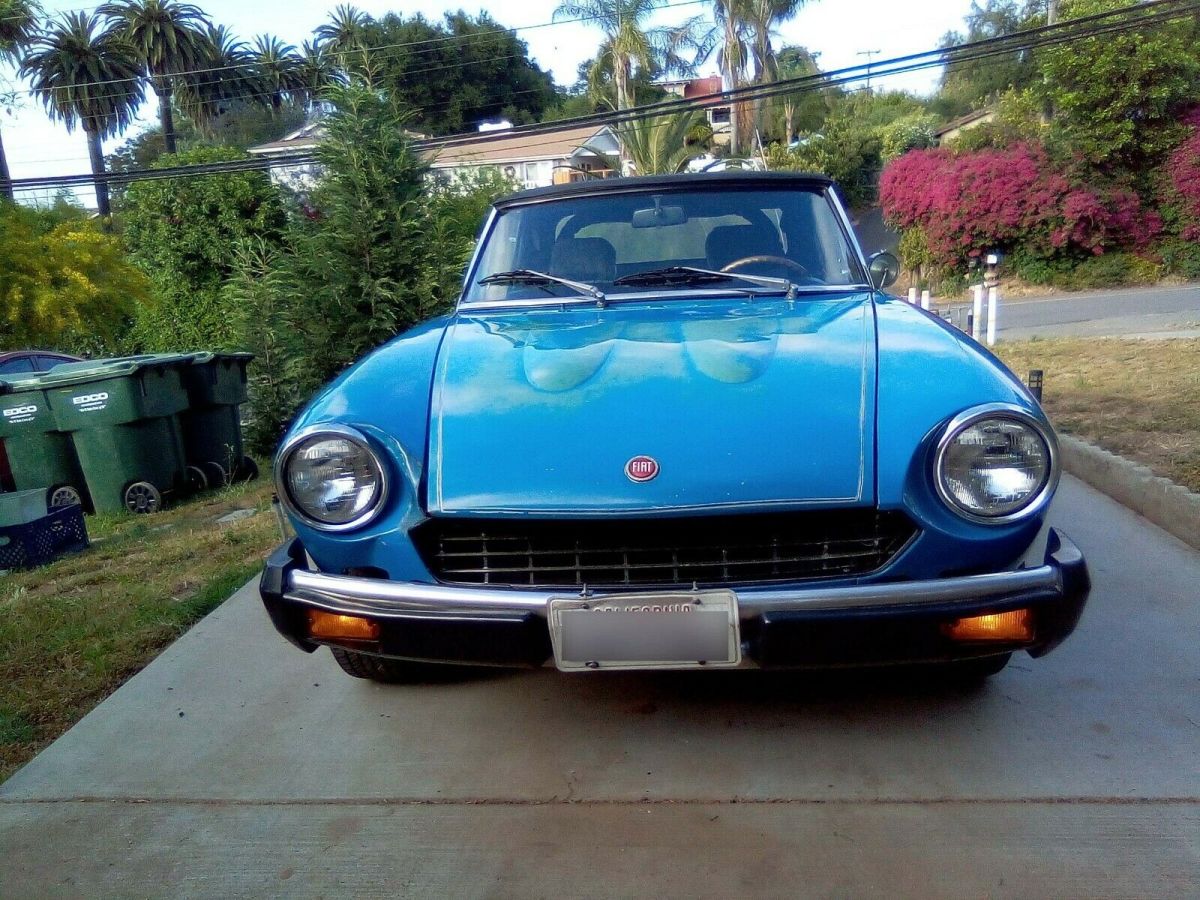 1978 fiat 124 spider 1800cc italian classic coupe with roll bar and luggage rack