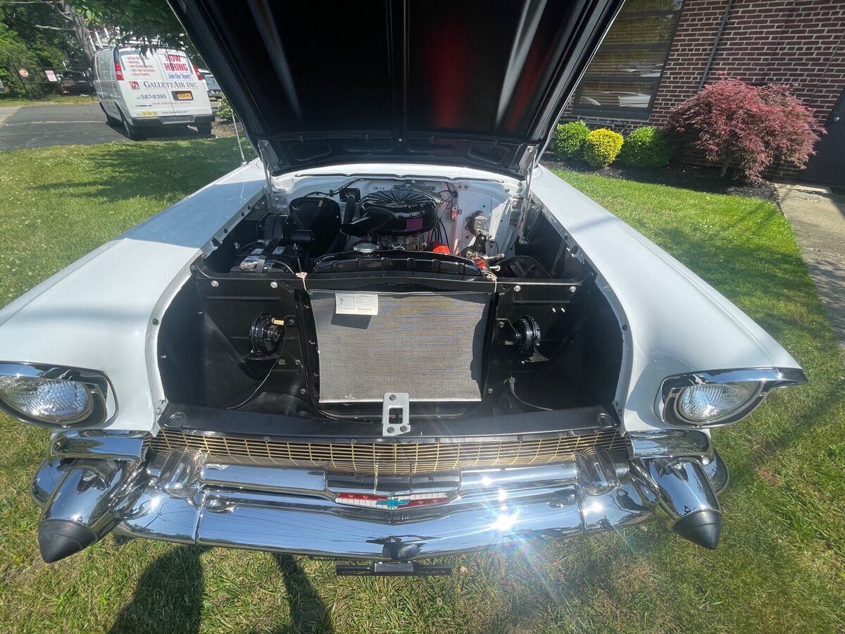 1957 chevrolet bel air white rwd automatic belair hard top