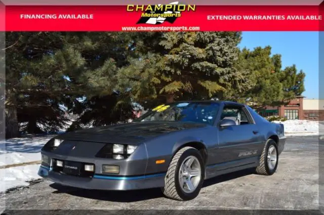 1988 chevrolet camaro iroc z 102037 miles gray coupe 5.7l a