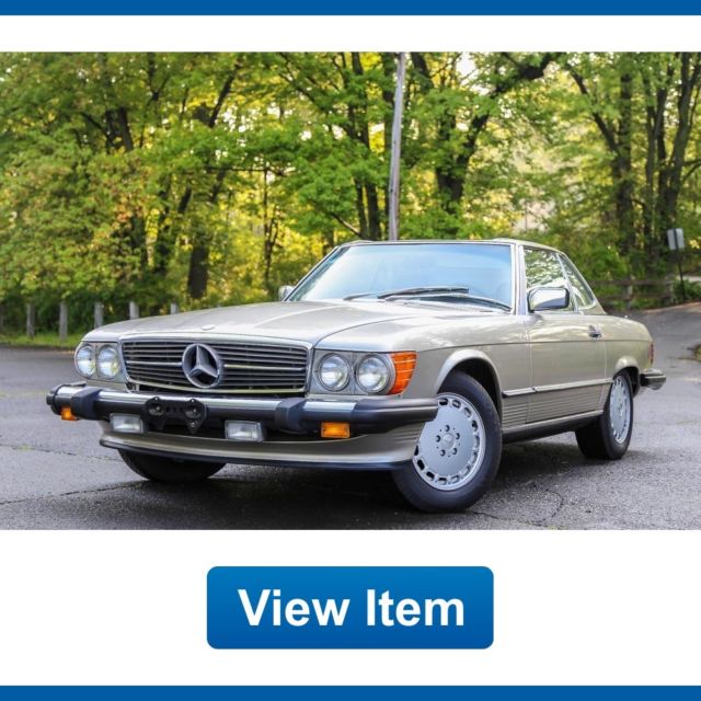1988 mercedes 560sl convertible 94k mi soft hard top carfax serviced