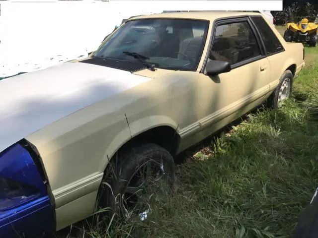 1987 ford mustang coupe notchback project rolling chassis shell original v8 5.0