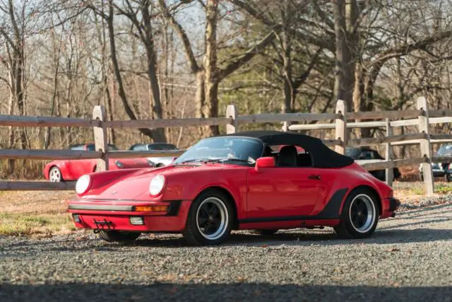 1989 porsche 911 speedster carrera speedster 6,971 miles red convertible