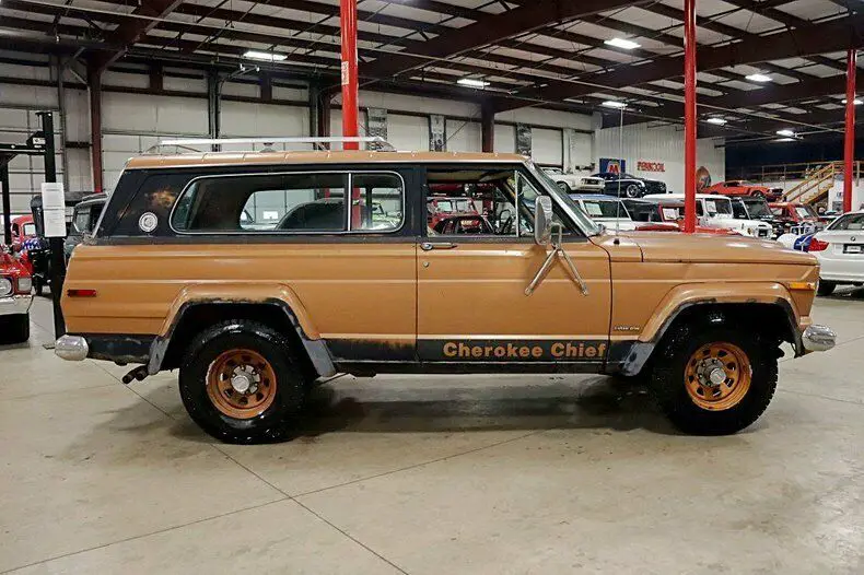 1978 jeep cherokee chief 35514 miles gold suv v8 automatic