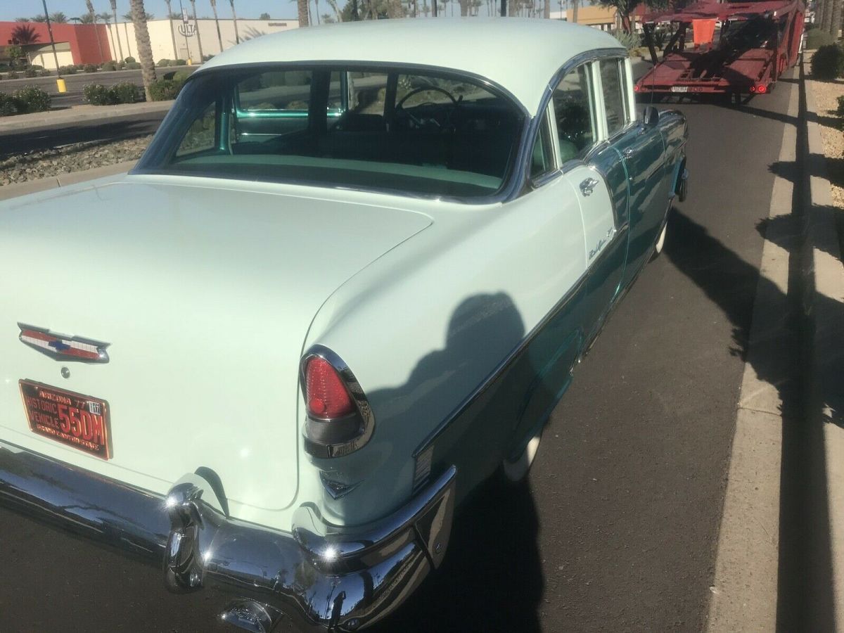 1955 chevrolet bel air sedan green 210