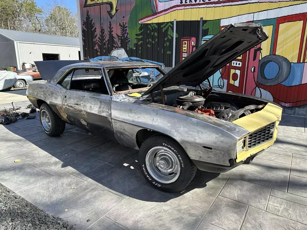 1969 chevrolet camaro coupe yellow rally sport