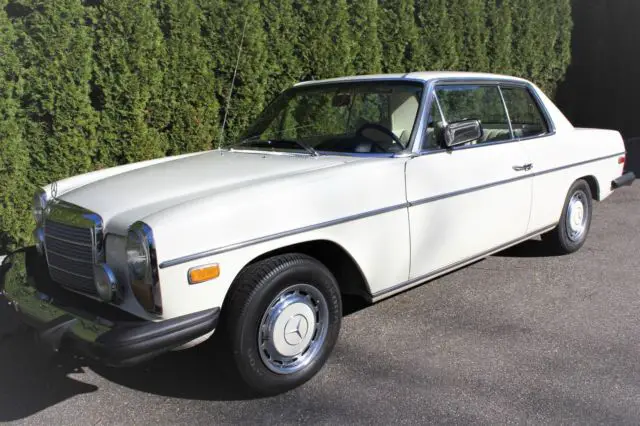 1974 mercedes benz 280c coupe original white over white 69k miles 2 owner w114