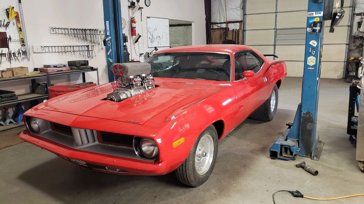 1973 plymouth barracuda coupe red rwd automatic